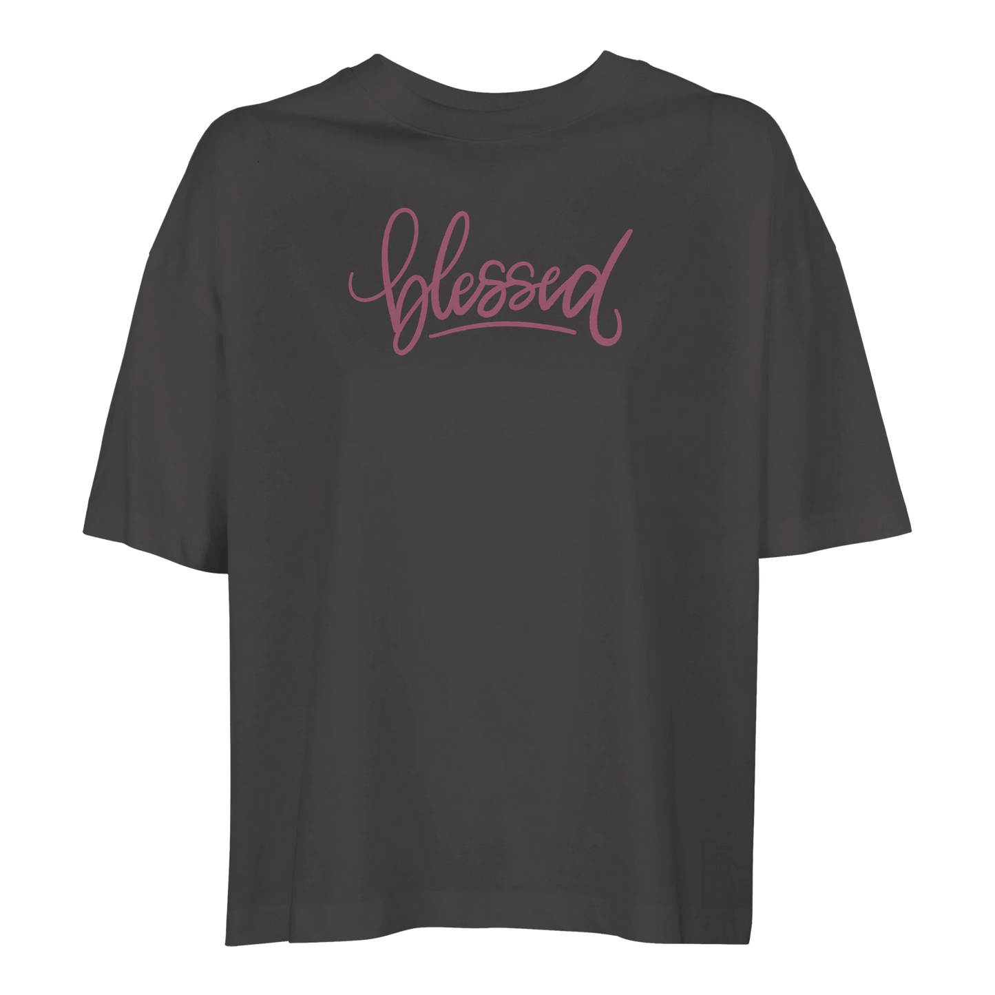 Blessed tee, tshirt, women's tshirt, christian clothing brand, faith based fashion, black tee, basic tshirt, pink
