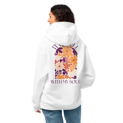 it is well with my soul hoodie, hoodie, women's hoodie, christian clothing brand, faith based fashion, white hoodie, white, floral design