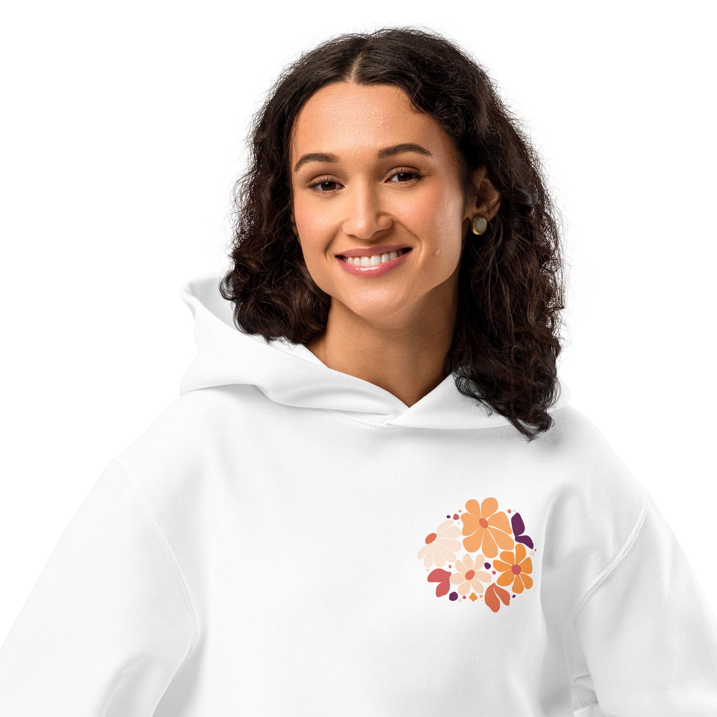 it is well with my soul hoodie, hoodie, women's hoodie, christian clothing brand, faith based fashion, white hoodie, white, floral design