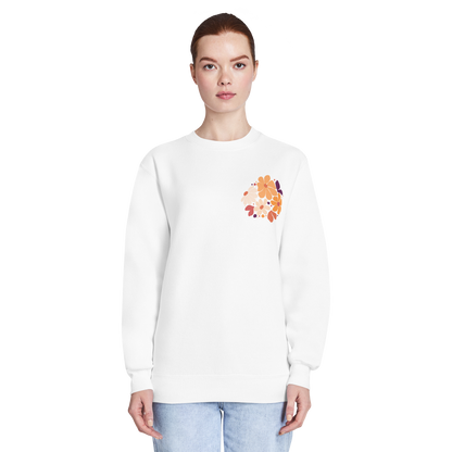 It Is Well sweatshirt, crewneck, women's sweatshirt, christian clothing brand, faith based fashion, white sweatshirt, floral design