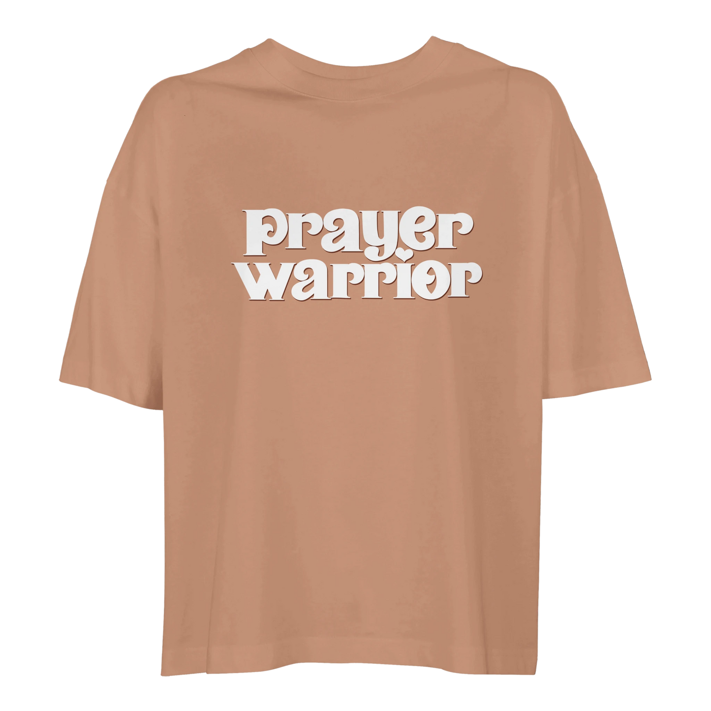 prayer warrior tshirt, tshirt, women's tshirt, christian clothing brand, faith based fashion, brown tshirt, comfort colors