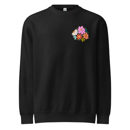 It Is Well sweatshirt, crewneck, women's sweatshirt, christian clothing brand, faith based fashion, black sweatshirt, floral design