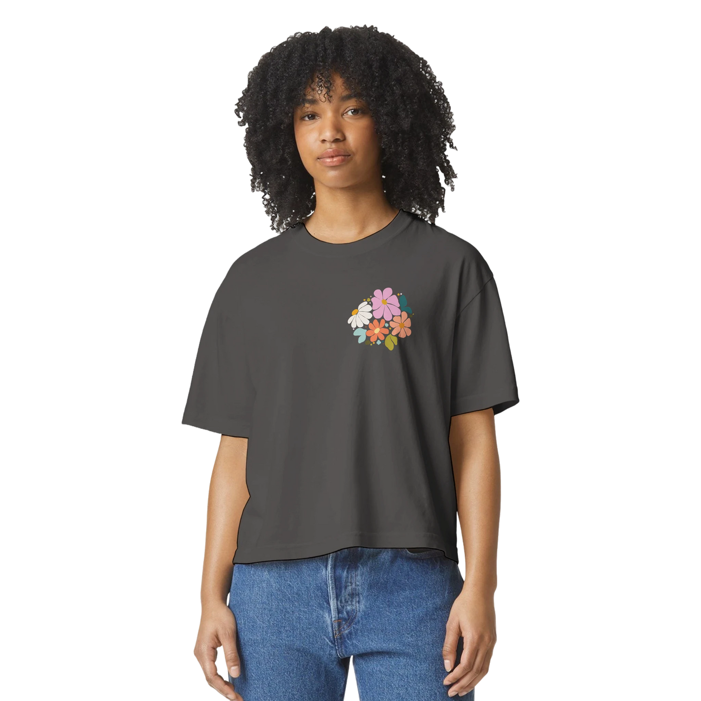 It Is Well tshirt, tshirt, women's tshirt, christian clothing brand, faith based fashion, black tshirt, floral design, comfort colors