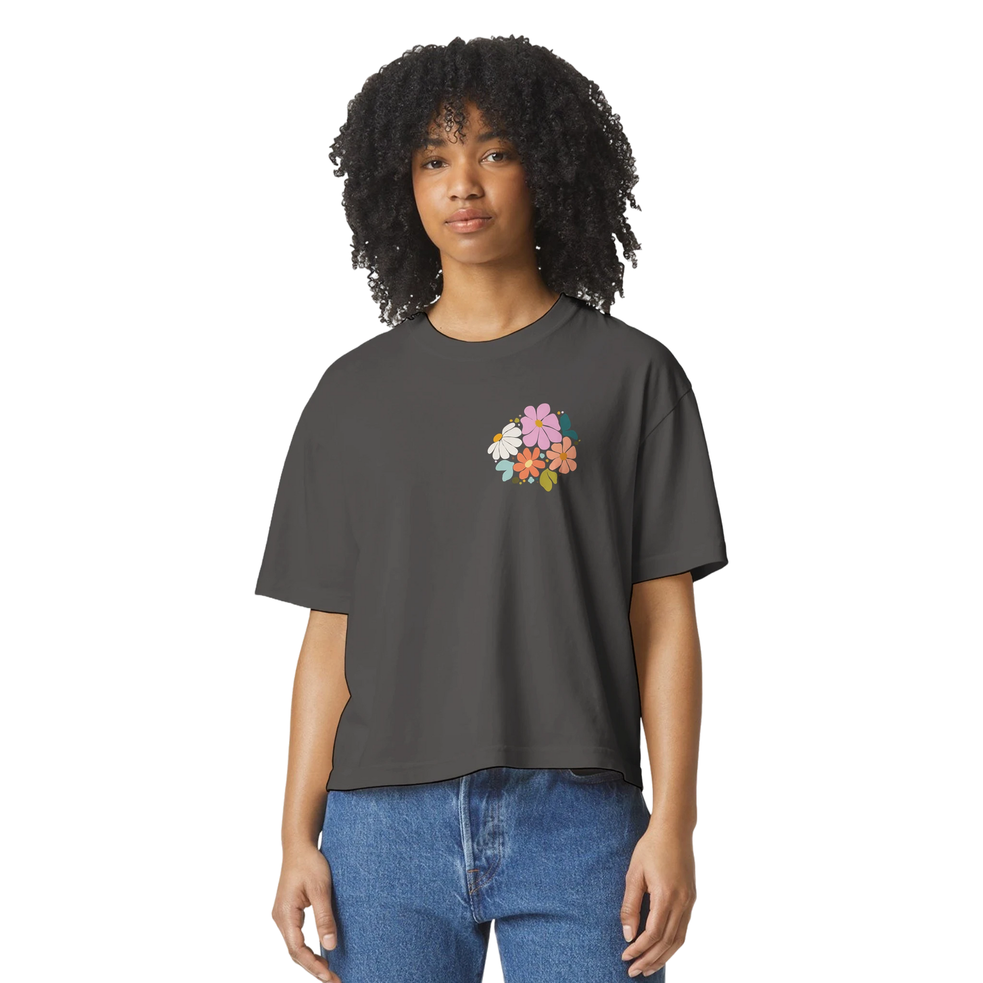 It Is Well tshirt, tshirt, women's tshirt, christian clothing brand, faith based fashion, black tshirt, floral design, comfort colors