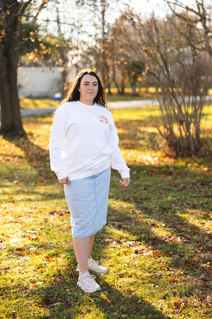It Is Well | White/Autumn Unisex Crewneck Sweatshirt